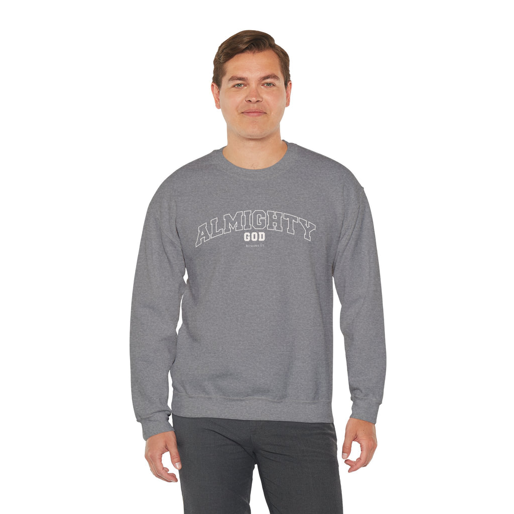 Almighty God Crewneck Sweatshirt — Minimal Faith Pullover