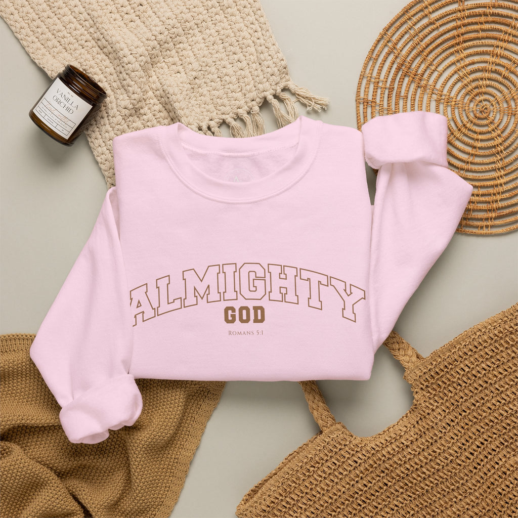 Almighty God Crewneck Sweatshirt — Minimal Faith Pullover
