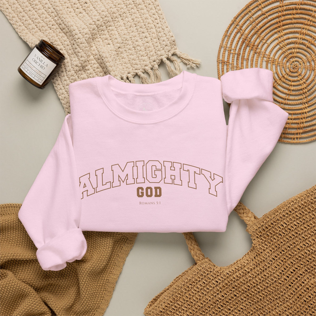 Almighty God Crewneck Sweatshirt — Minimal Faith Pullover