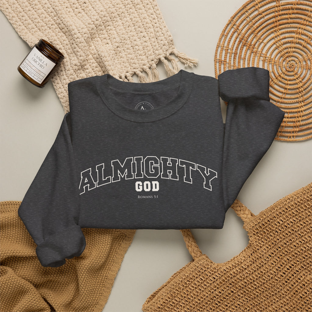Almighty God Crewneck Sweatshirt — Minimal Faith Pullover