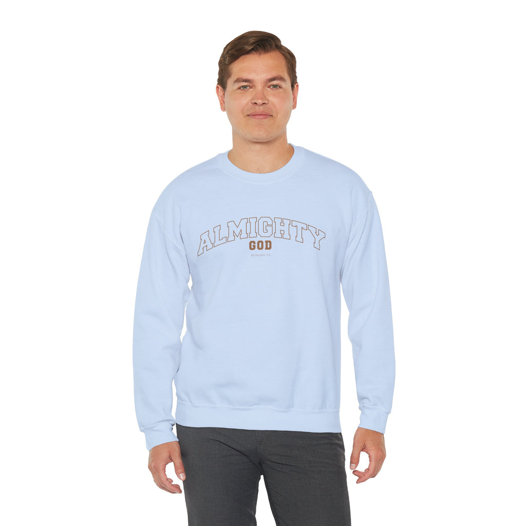 Almighty God Crewneck Sweatshirt — Minimal Faith Pullover