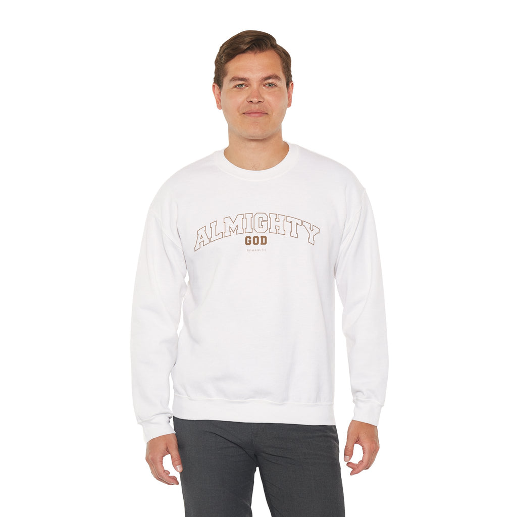 Almighty God Crewneck Sweatshirt — Minimal Faith Pullover