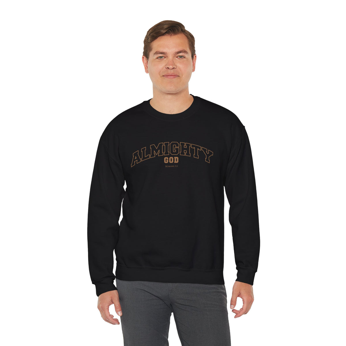 Almighty God Crewneck Sweatshirt — Minimal Faith Pullover