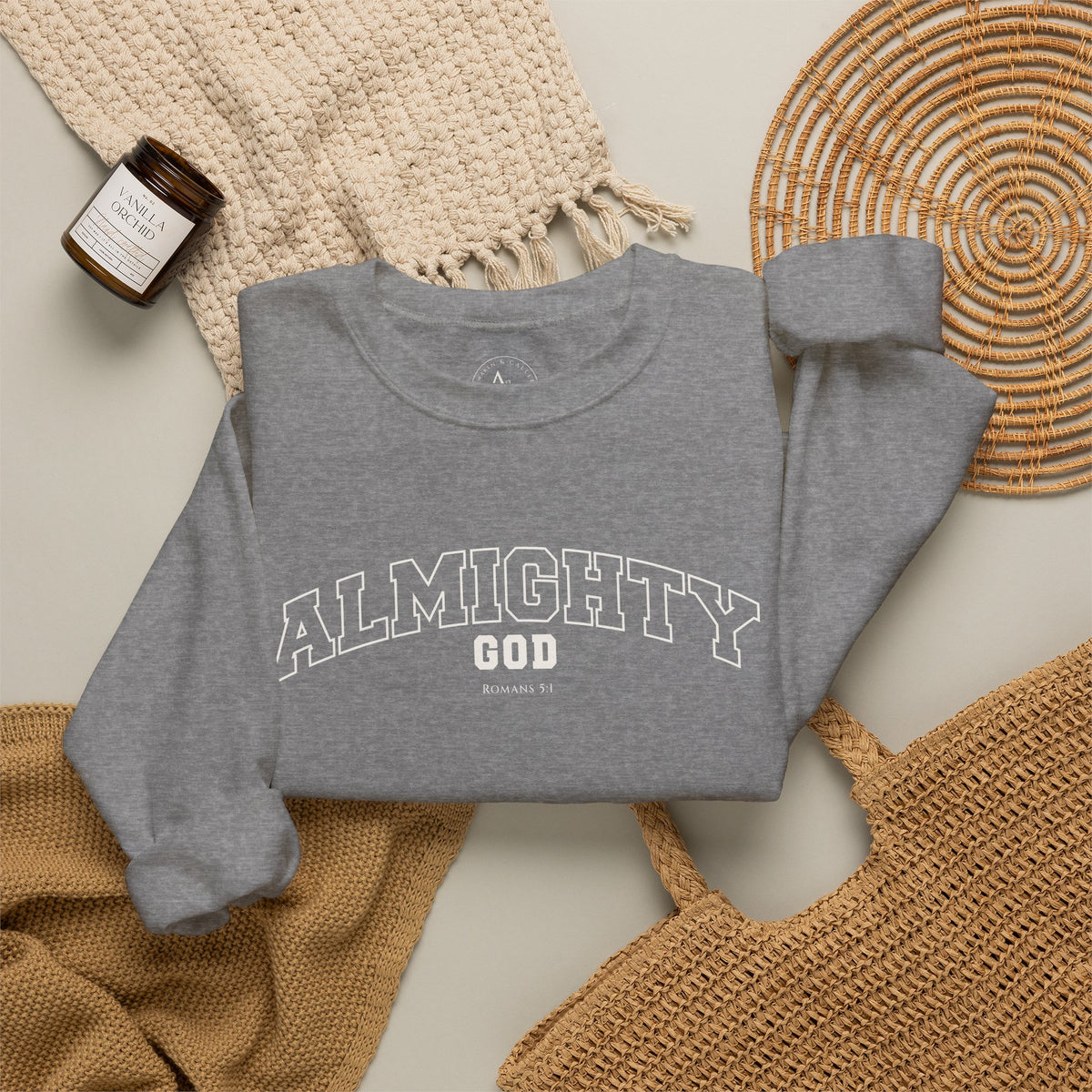 Almighty God Crewneck Sweatshirt — Minimal Faith Pullover