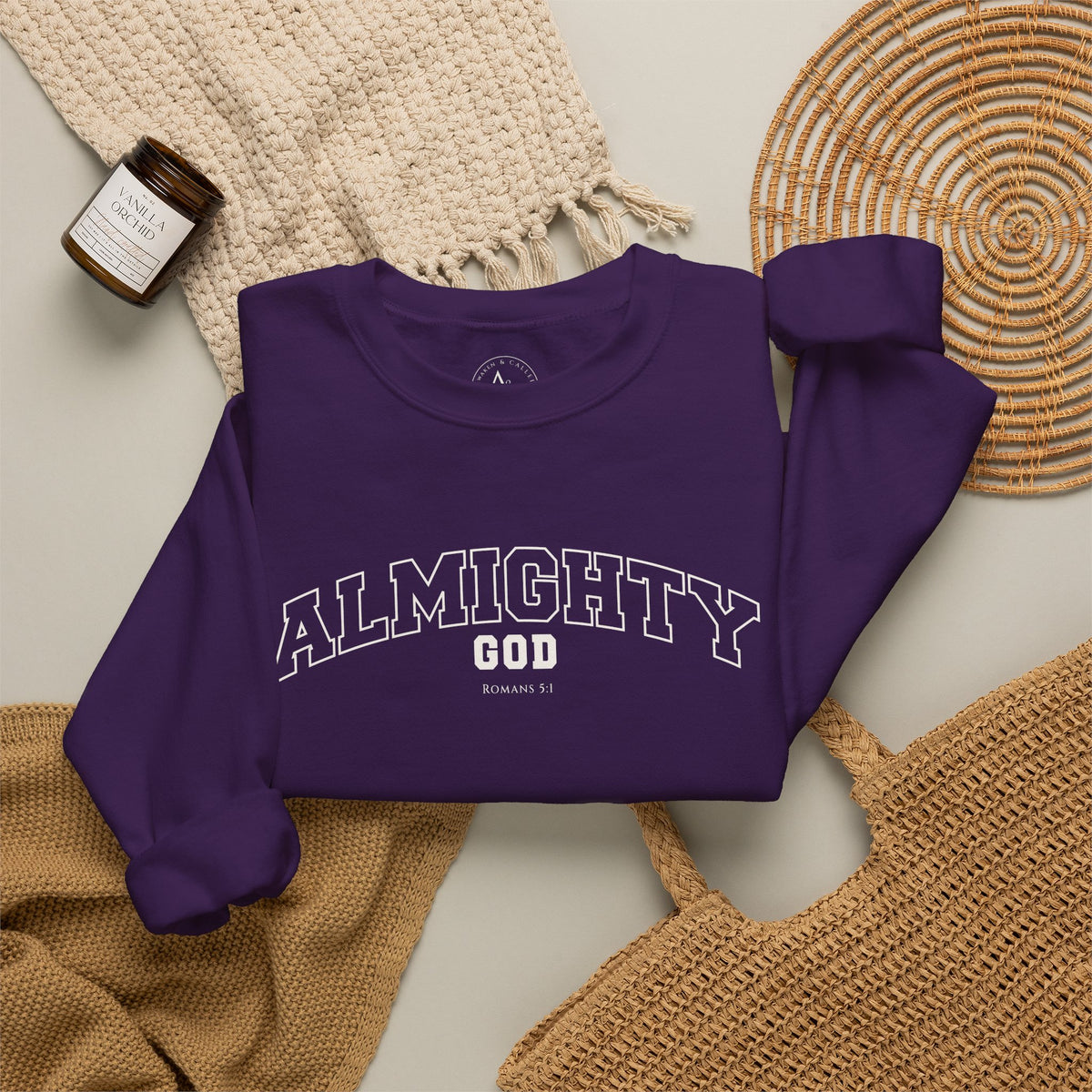 Almighty God Crewneck Sweatshirt — Minimal Faith Pullover