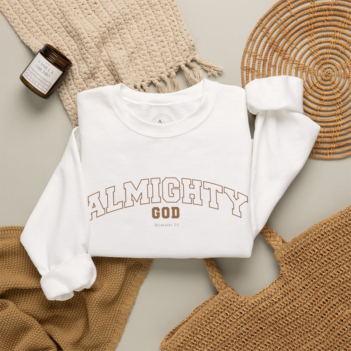 Almighty God Crewneck Sweatshirt — Minimal Faith Pullover
