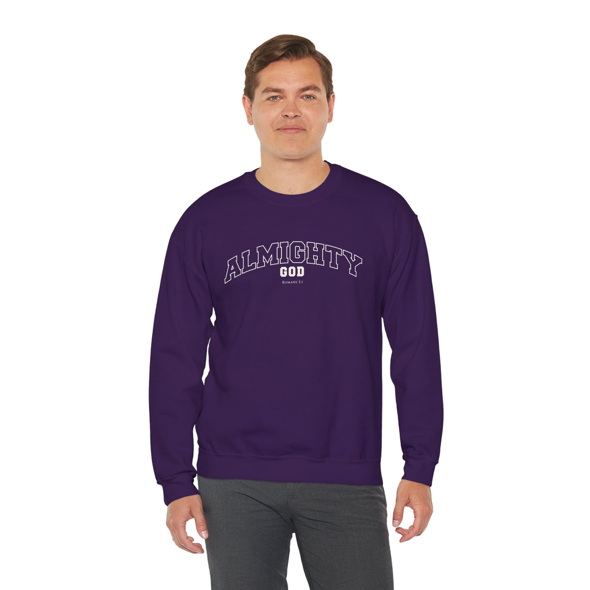 Almighty God Crewneck Sweatshirt — Minimal Faith Pullover