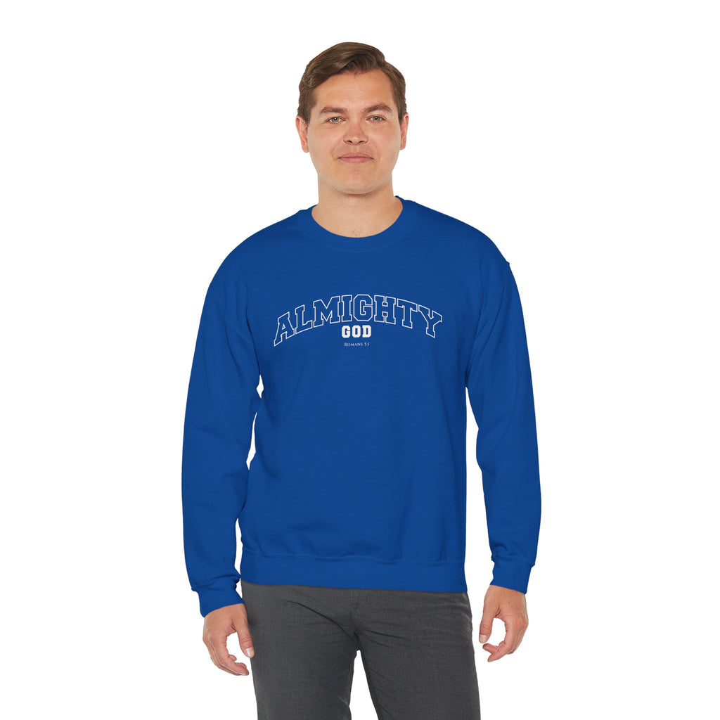 Almighty God Crewneck Sweatshirt — Minimal Faith Pullover