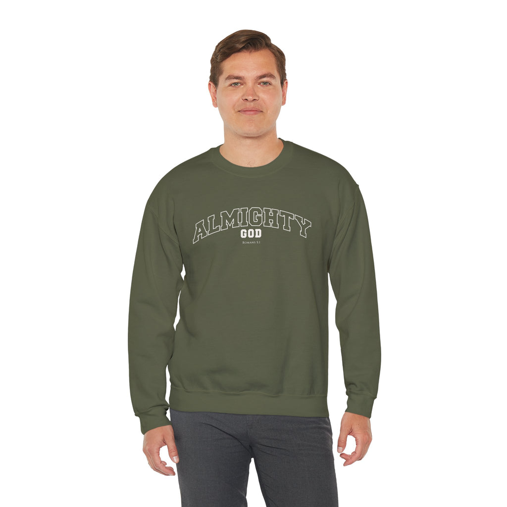 Almighty God Crewneck Sweatshirt — Minimal Faith Pullover