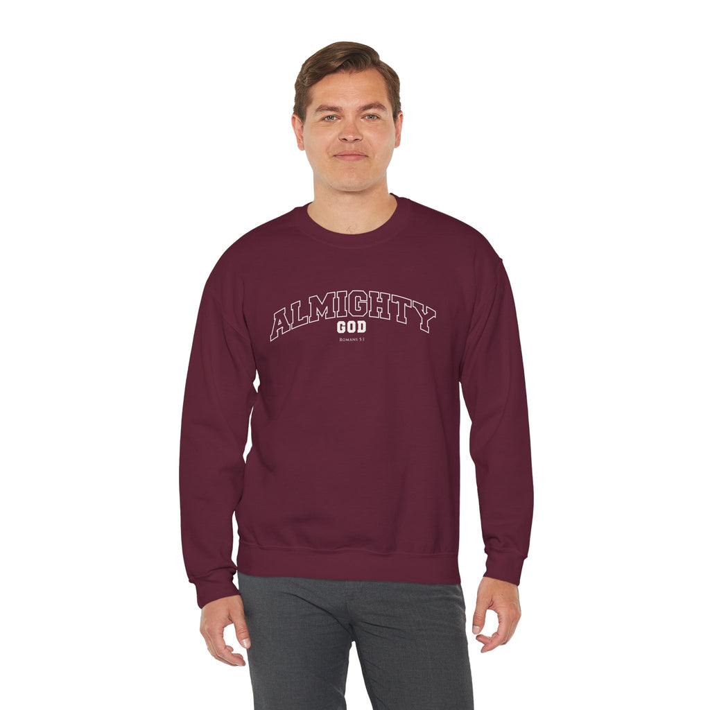 Almighty God Crewneck Sweatshirt — Minimal Faith Pullover