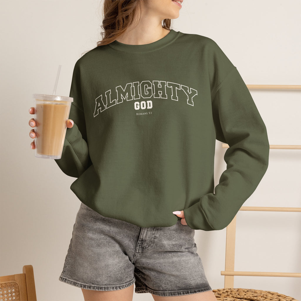 Almighty God Crewneck Sweatshirt — Minimal Faith Pullover