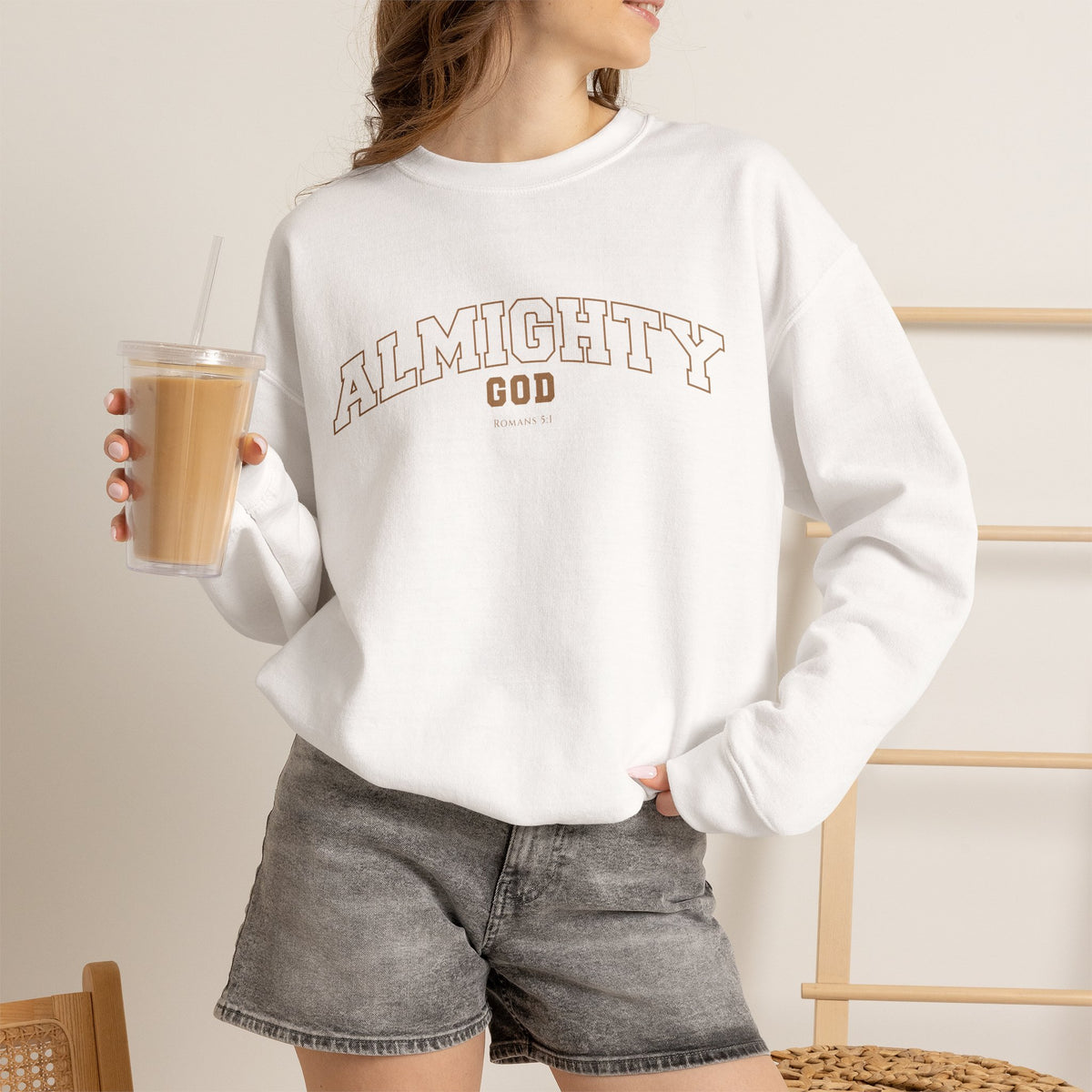 Almighty God Crewneck Sweatshirt — Minimal Faith Pullover