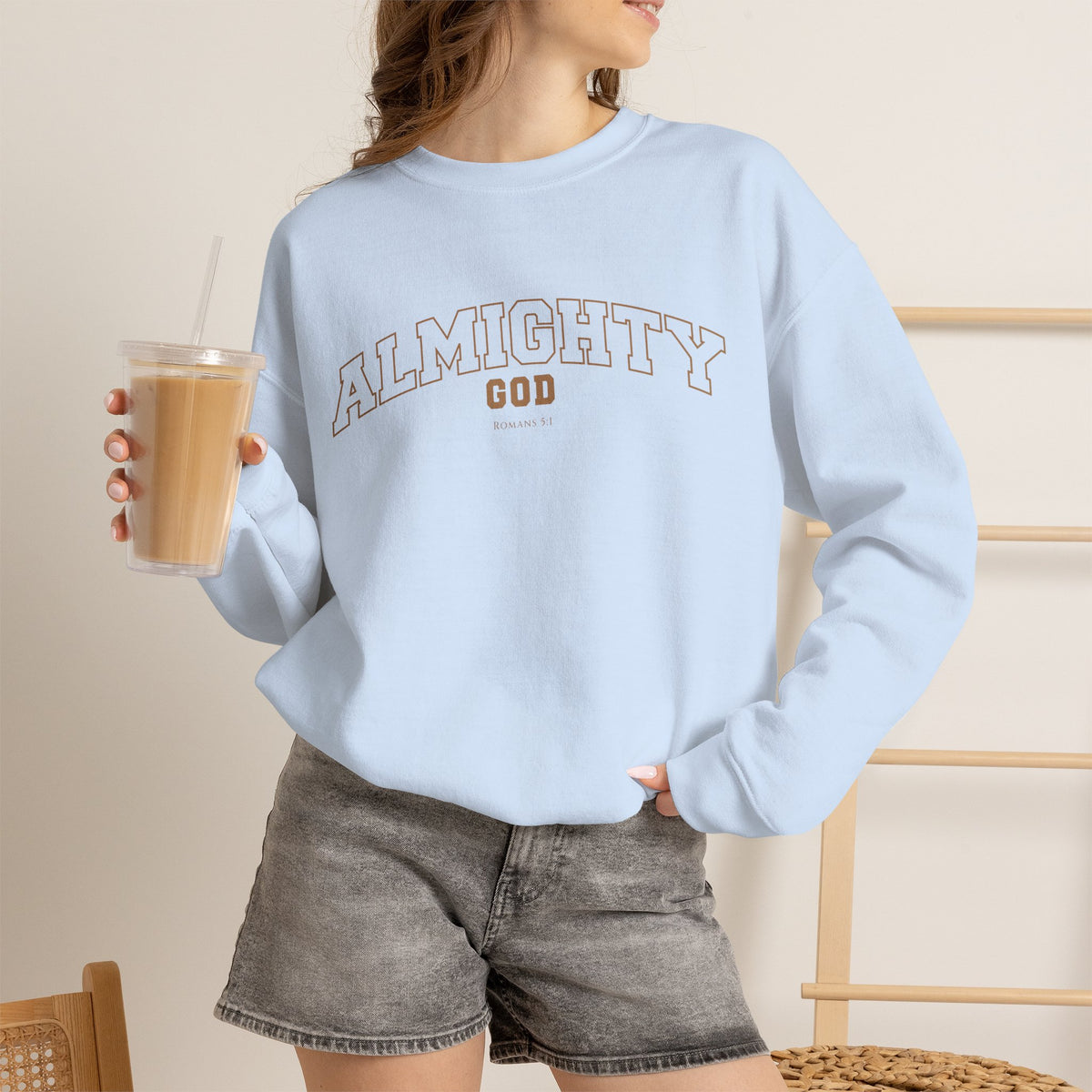 Almighty God Crewneck Sweatshirt — Minimal Faith Pullover