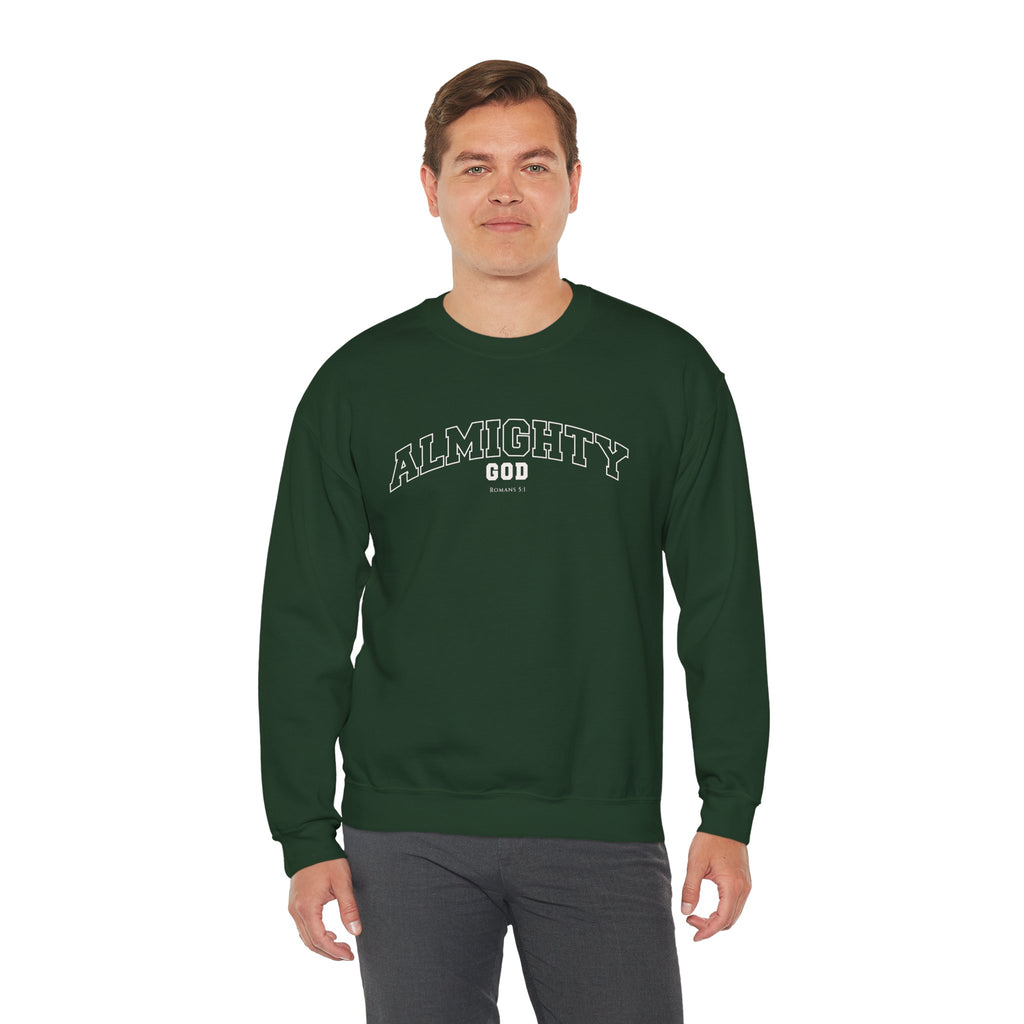 Almighty God Crewneck Sweatshirt — Minimal Faith Pullover
