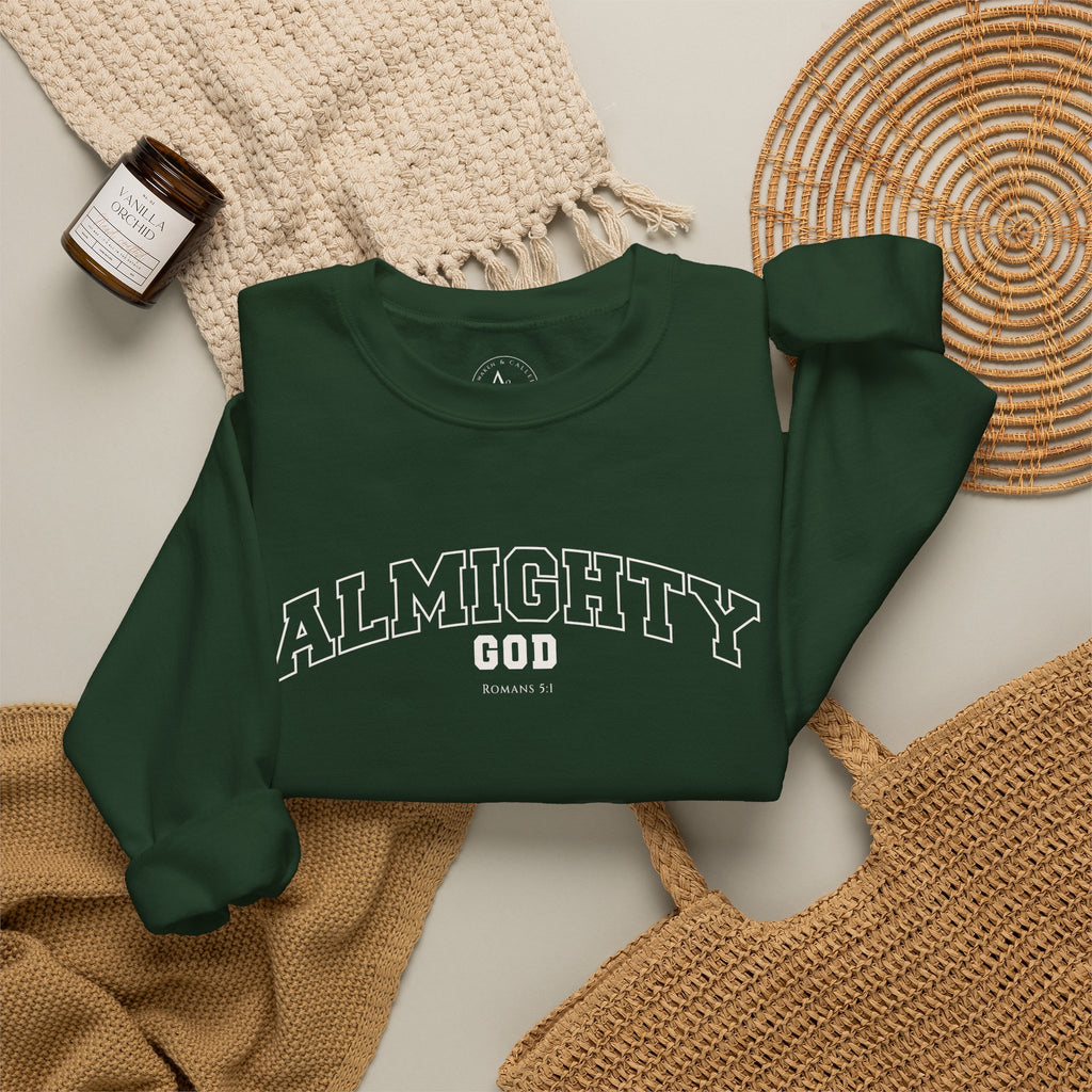 Almighty God Crewneck Sweatshirt — Minimal Faith Pullover