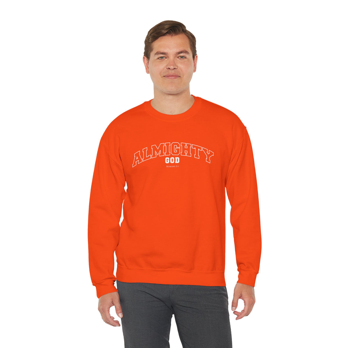 Almighty God Crewneck Sweatshirt — Minimal Faith Pullover