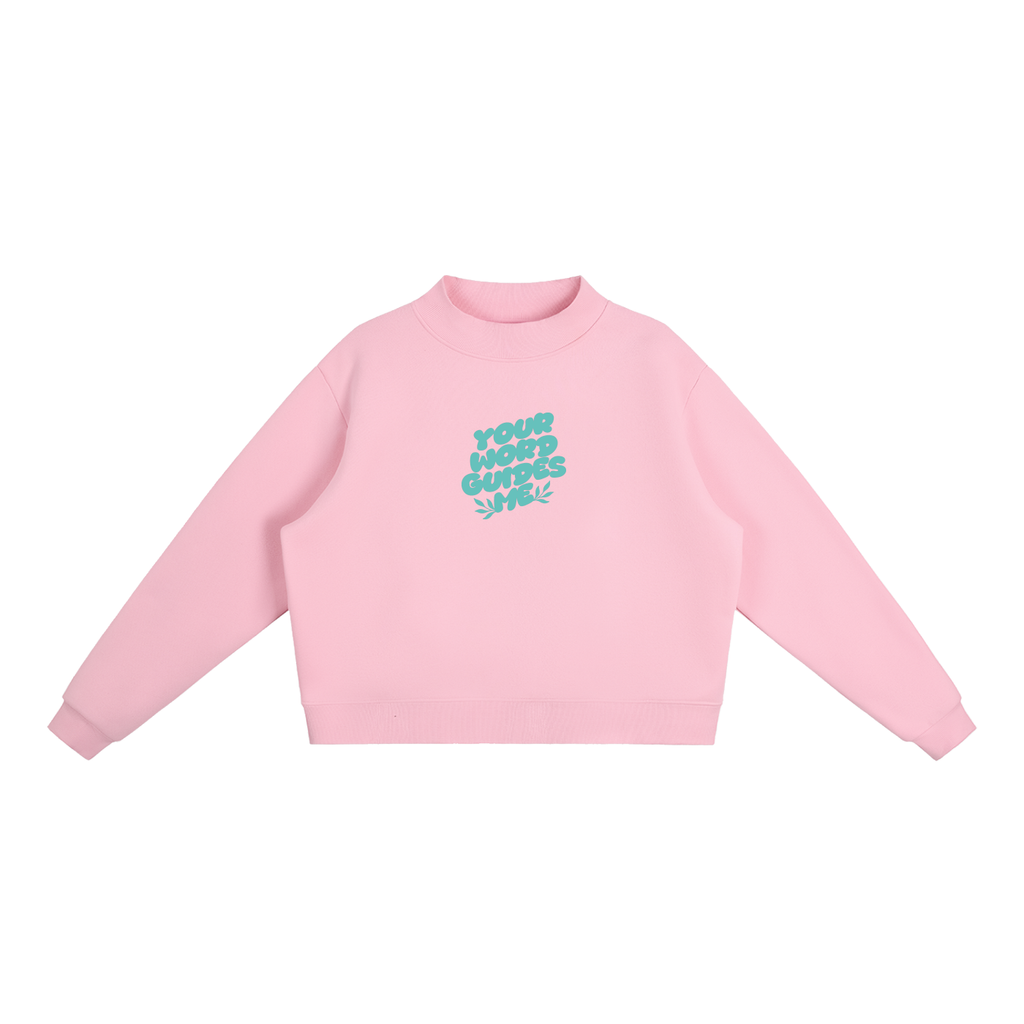 AC-YOUR WORD _ Essential Fleece Mock-Neck Crew Sweatshirt