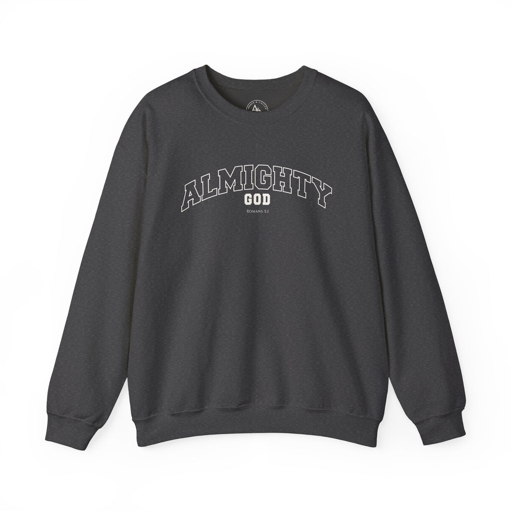 Almighty God Crewneck Sweatshirt — Minimal Faith Pullover