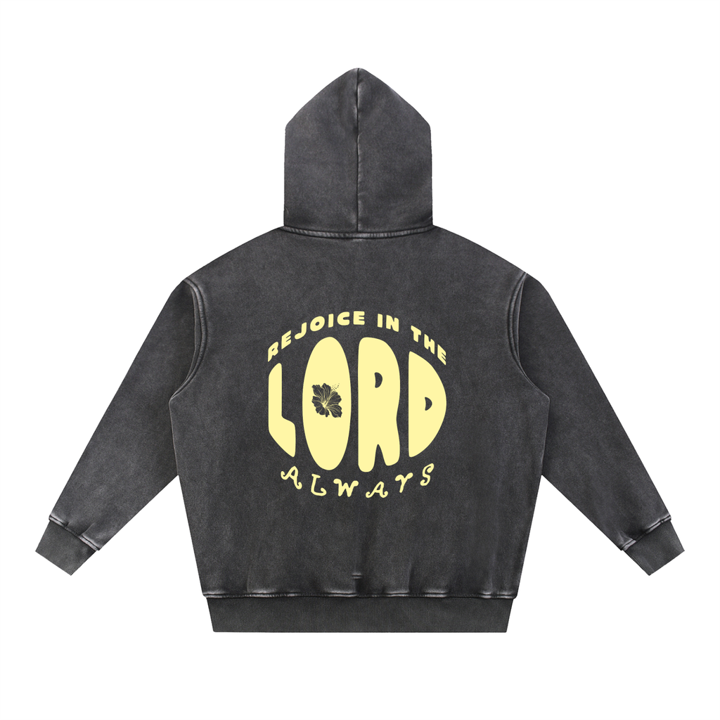 REJOICE - Snow Wash Fleece Oversize Hoodie