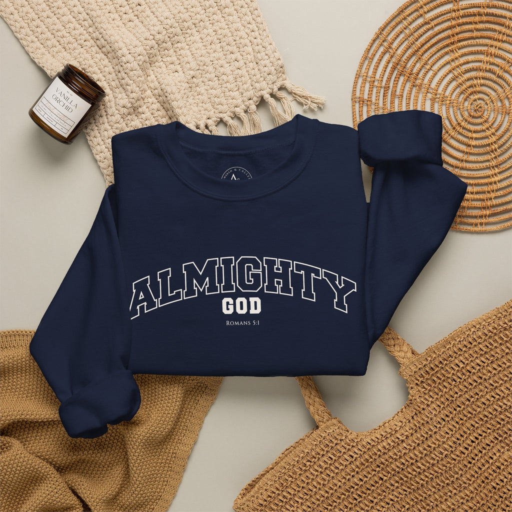 Almighty God Crewneck Sweatshirt — Minimal Faith Pullover