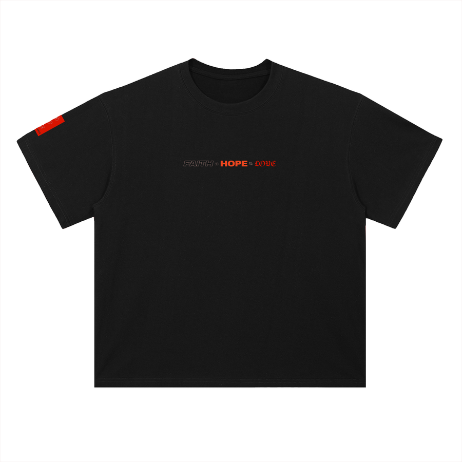 FAITH + HOPE + LOVE Heavyweight Drop Shoulder Cotton T-Shirt