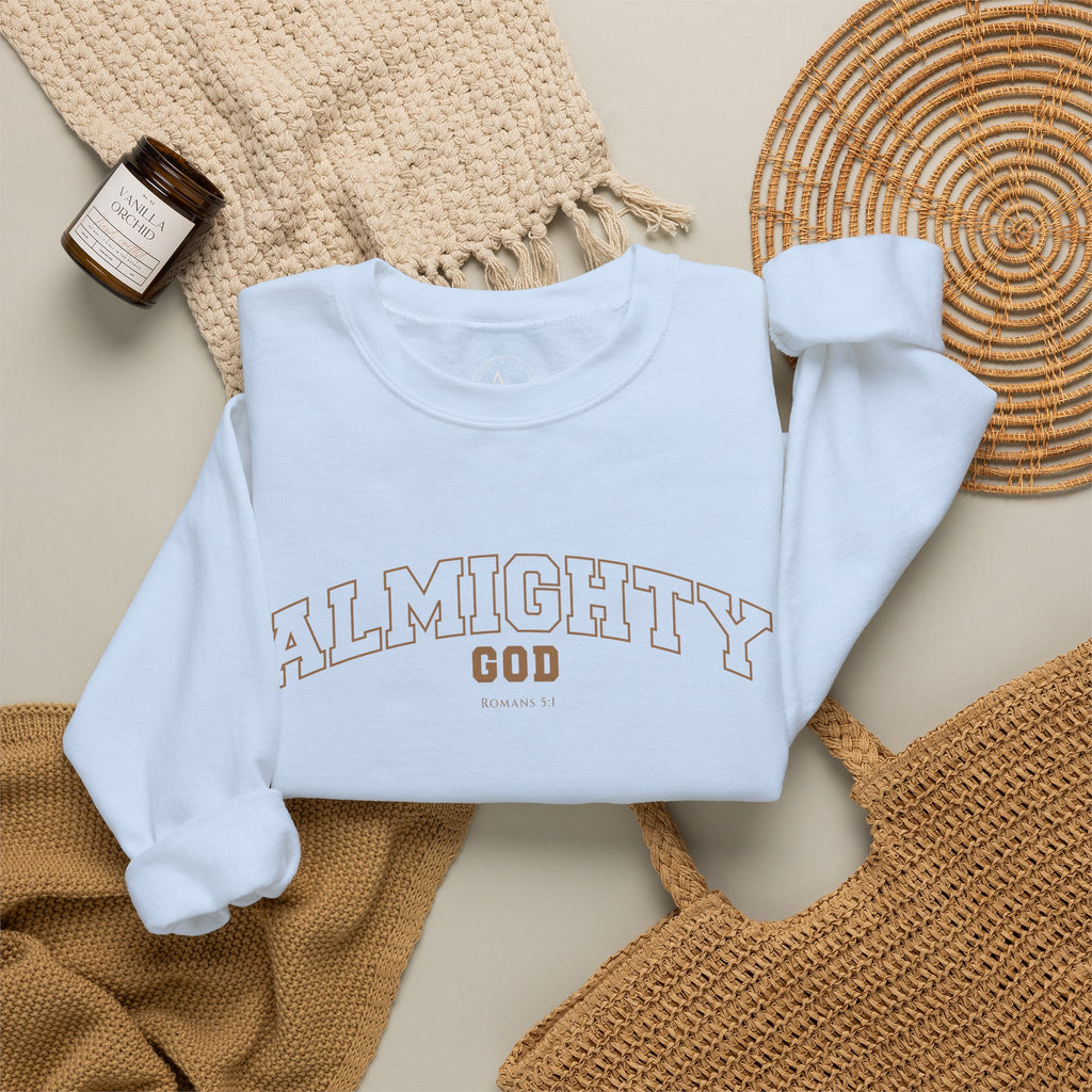 Almighty God Crewneck Sweatshirt — Minimal Faith Pullover