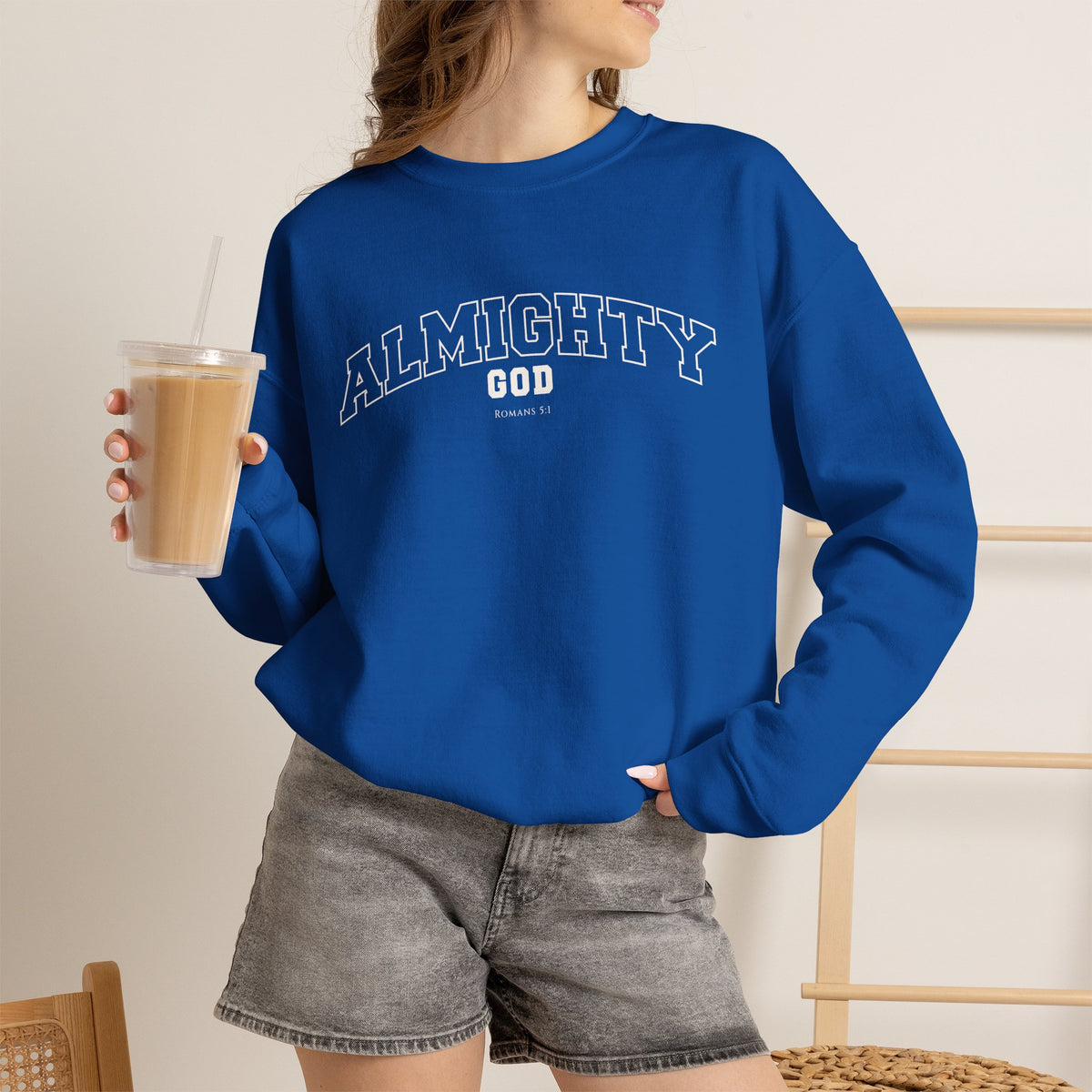Almighty God Crewneck Sweatshirt — Minimal Faith Pullover