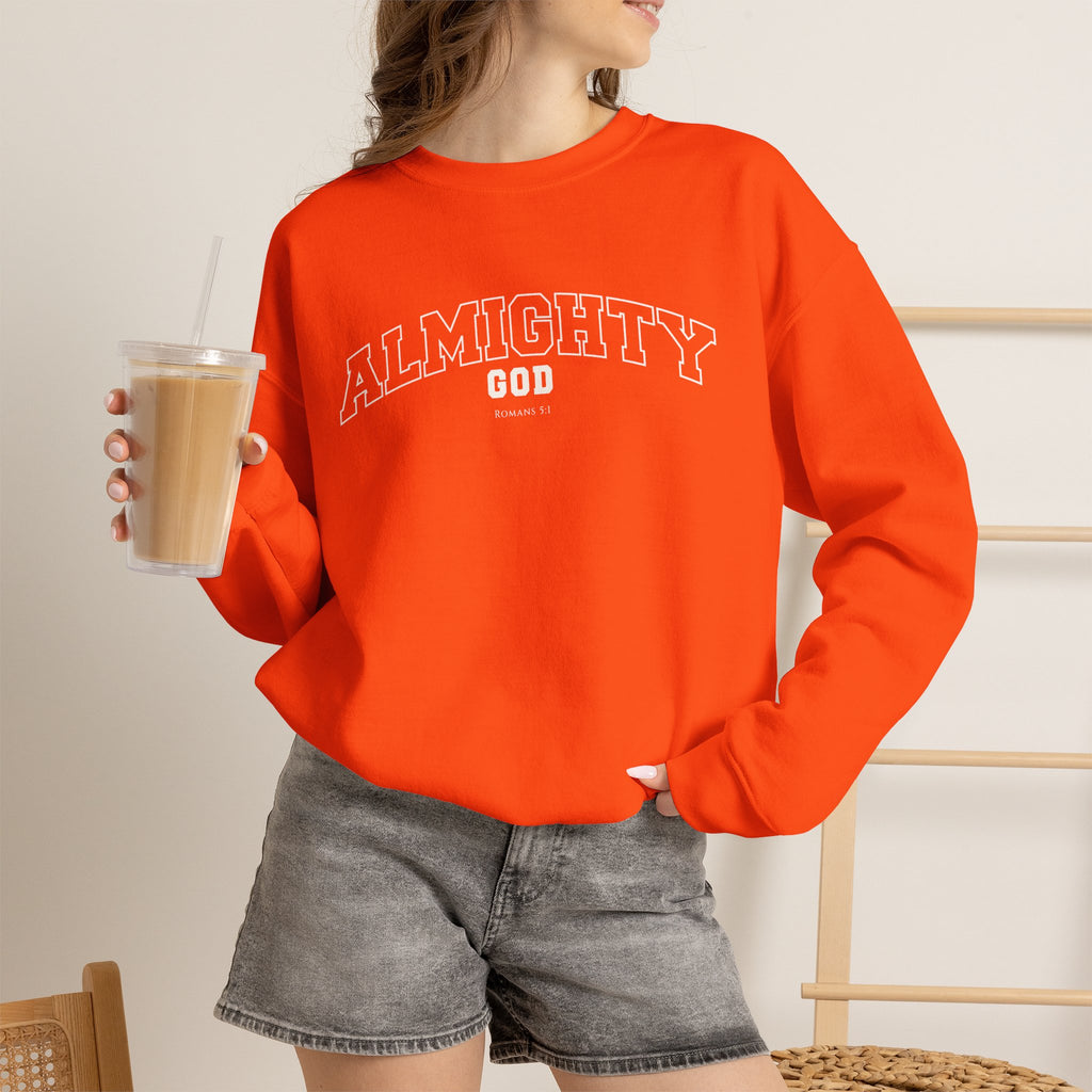 Almighty God Crewneck Sweatshirt — Minimal Faith Pullover