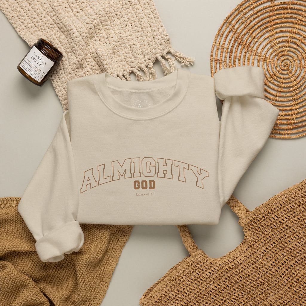 Almighty God Crewneck Sweatshirt — Minimal Faith Pullover