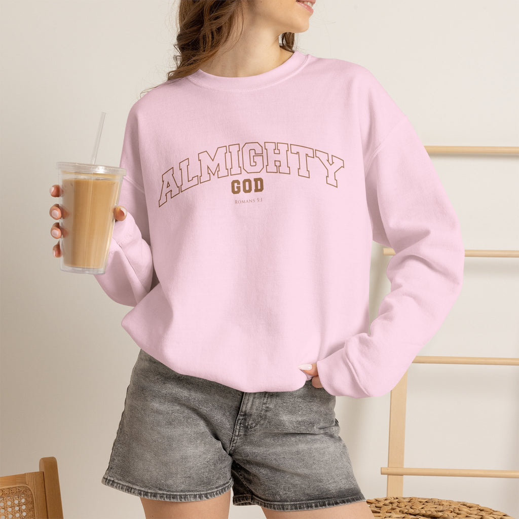 Almighty God Crewneck Sweatshirt — Minimal Faith Pullover