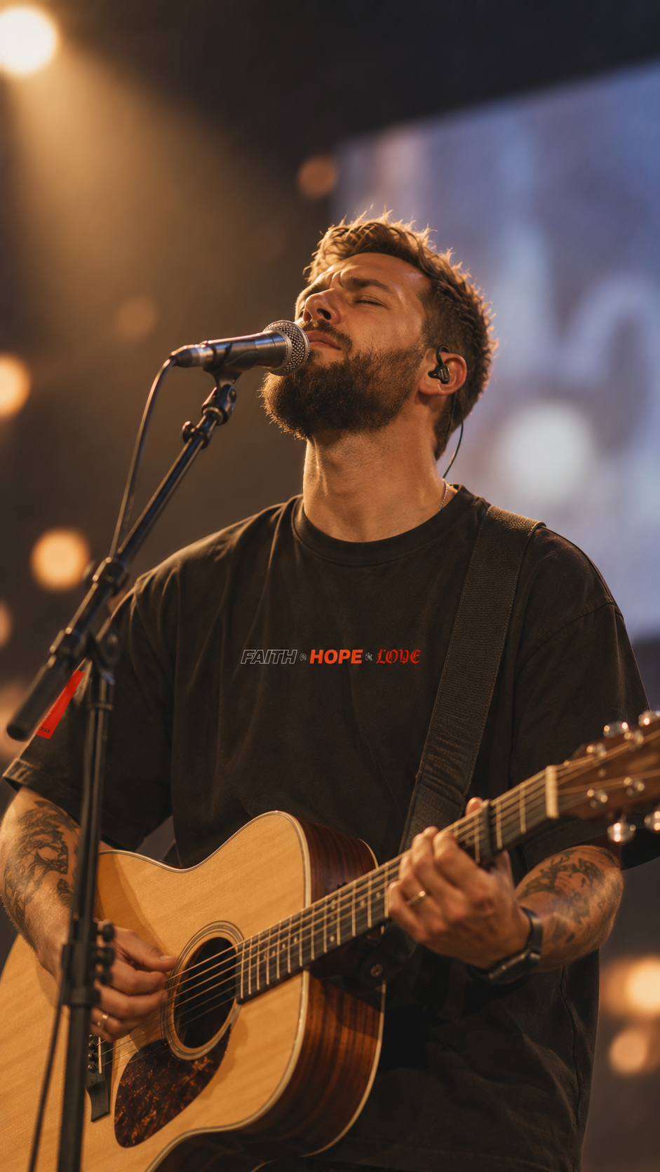 FAITH + HOPE + LOVE Heavyweight Drop Shoulder Cotton T-Shirt