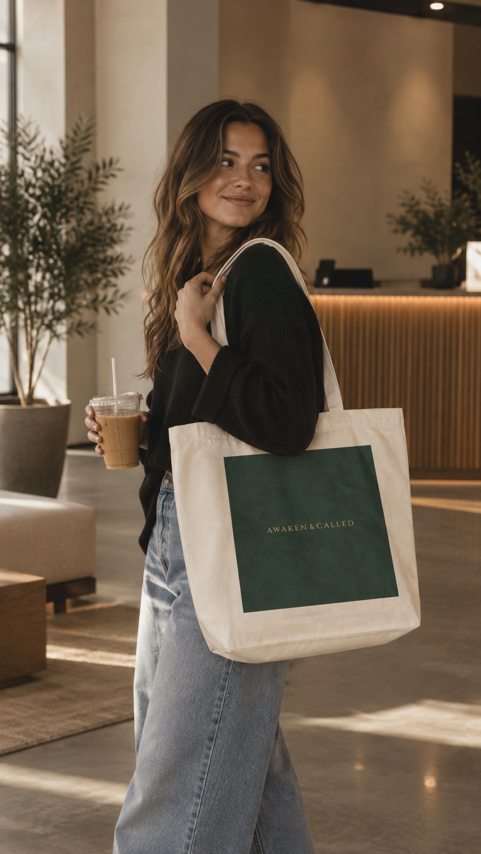 Rounded Canvas Tote Bag