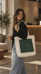 Rounded Canvas Tote Bag