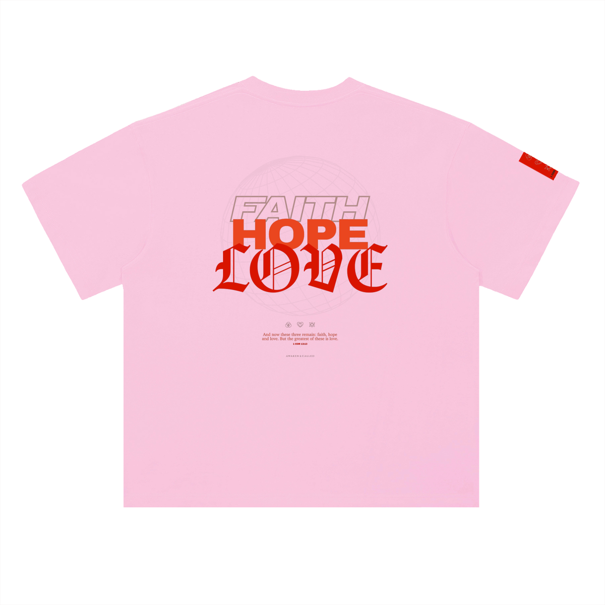 FAITH + HOPE + LOVE Heavyweight Drop Shoulder Cotton T-Shirt