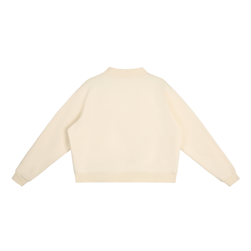 AC-YOUR WORD _ Essential Fleece Mock-Neck Crew Sweatshirt
