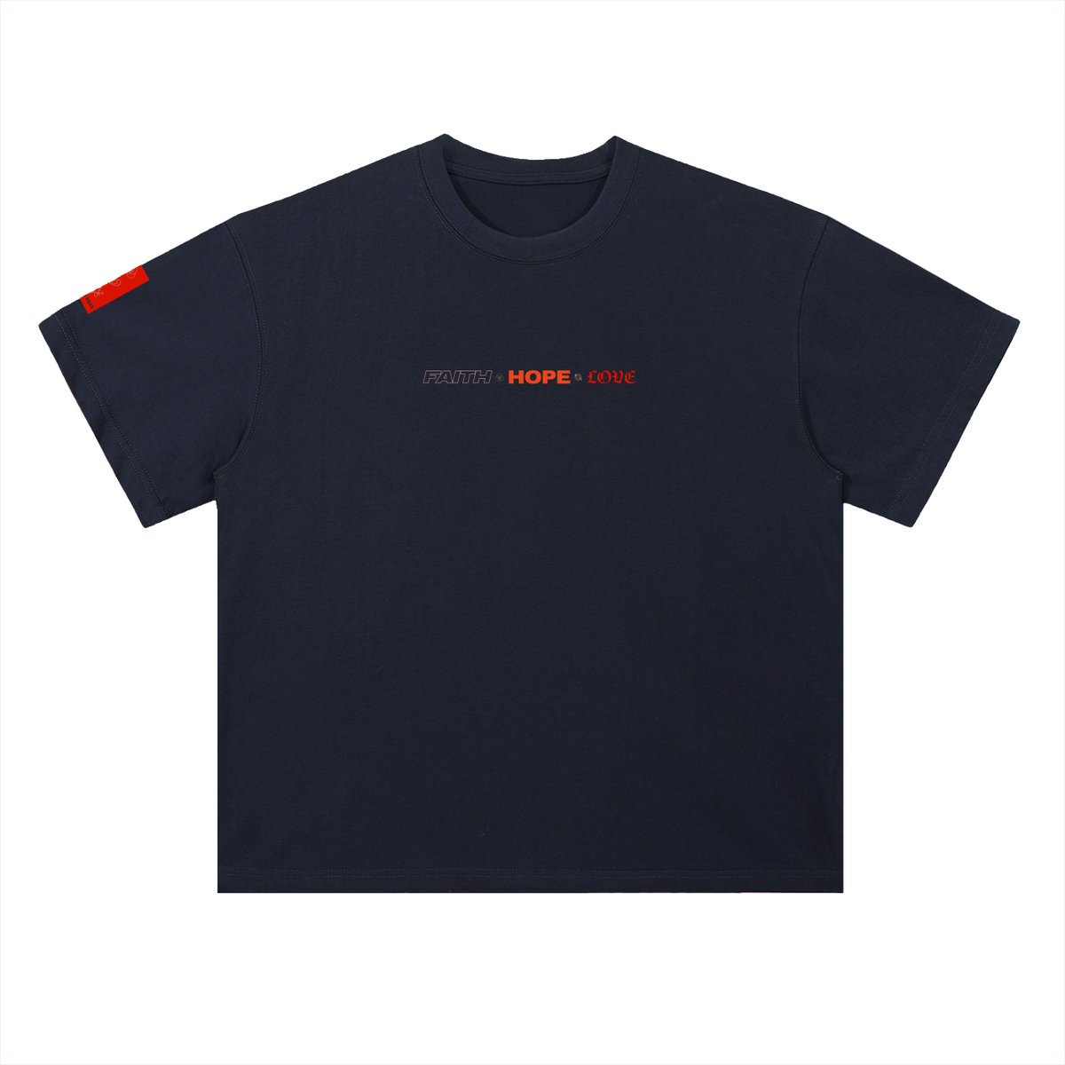 FAITH + HOPE + LOVE Heavyweight Drop Shoulder Cotton T-Shirt