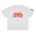 FAITH + HOPE + LOVE Heavyweight Drop Shoulder Cotton T-Shirt