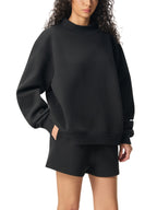 AC-YOUR WORD _ Essential Fleece Mock-Neck Crew Sweatshirt